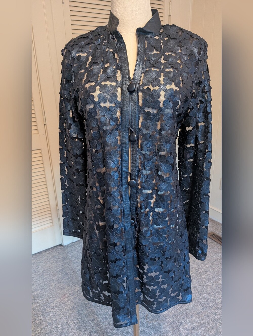 Dakota West Luxury Jacket Navy Daisy Design